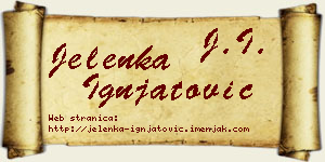 Jelenka Ignjatović vizit kartica